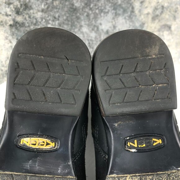 Keen Women's Size 6 Morrison Black Leather Wraparound Buckle Ankle Booties Boots - Picture 11 of 13